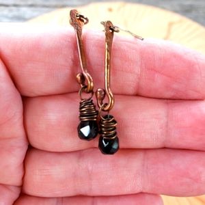 Black Tourmaline Drop Earrings
